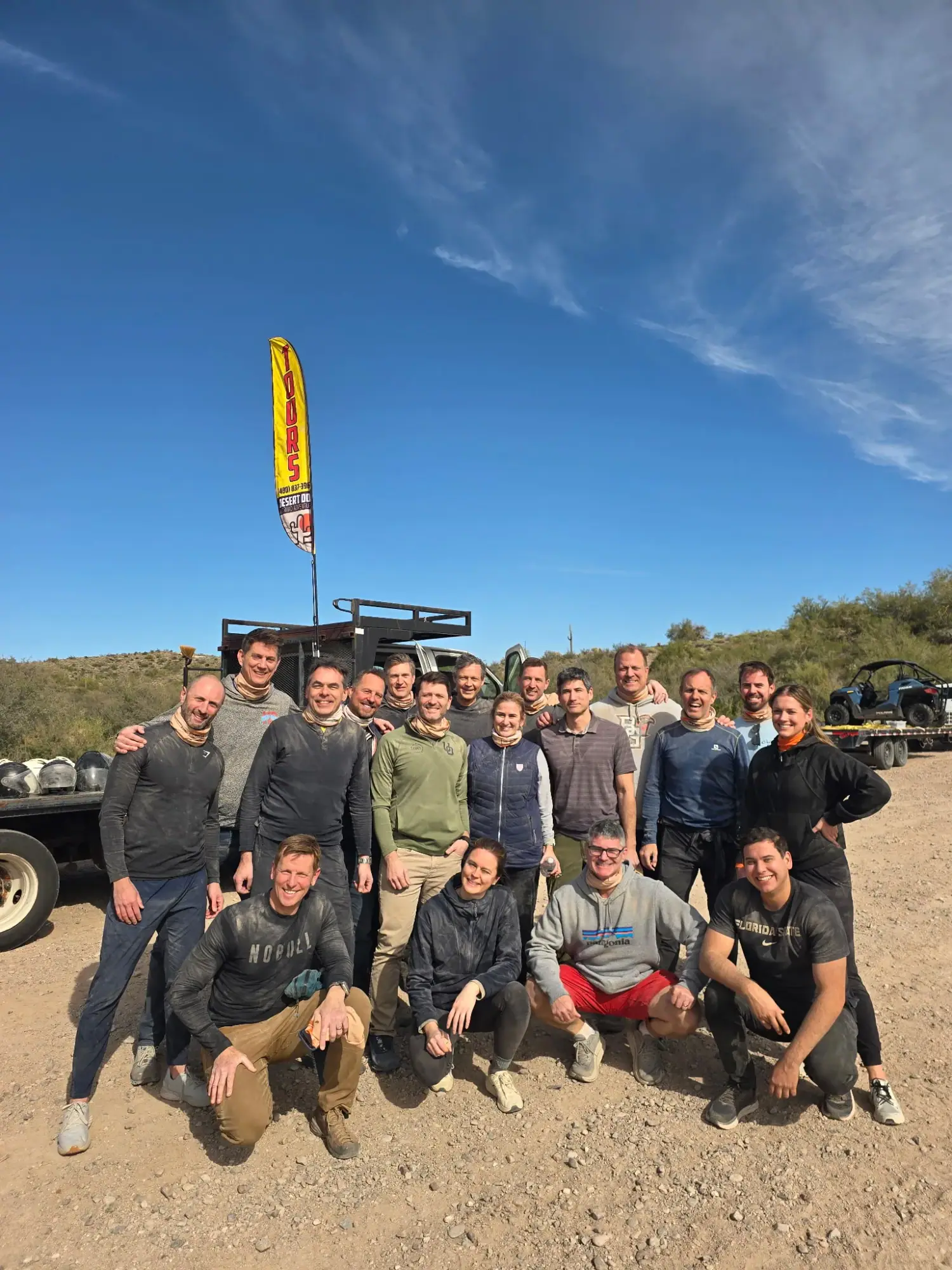 Corporate team on a Scottsdale off-road desert tour