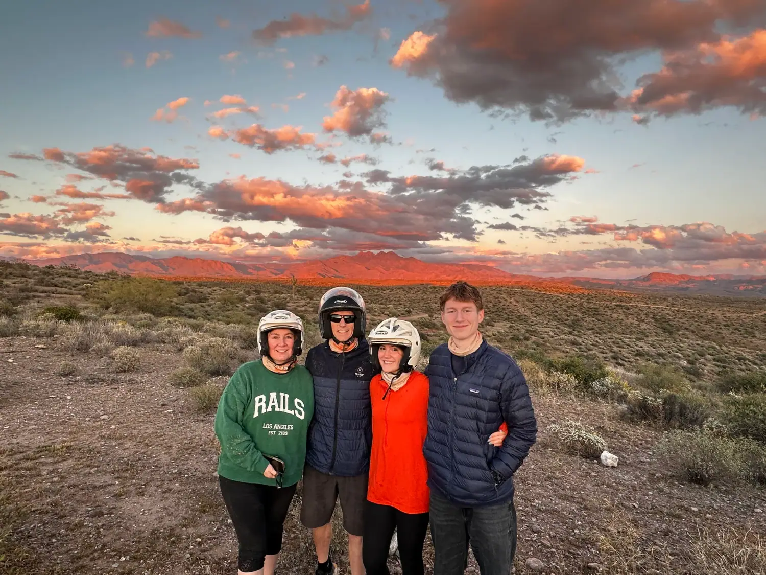 ATV sand buggies navigating scenic Sonoran Desert trails