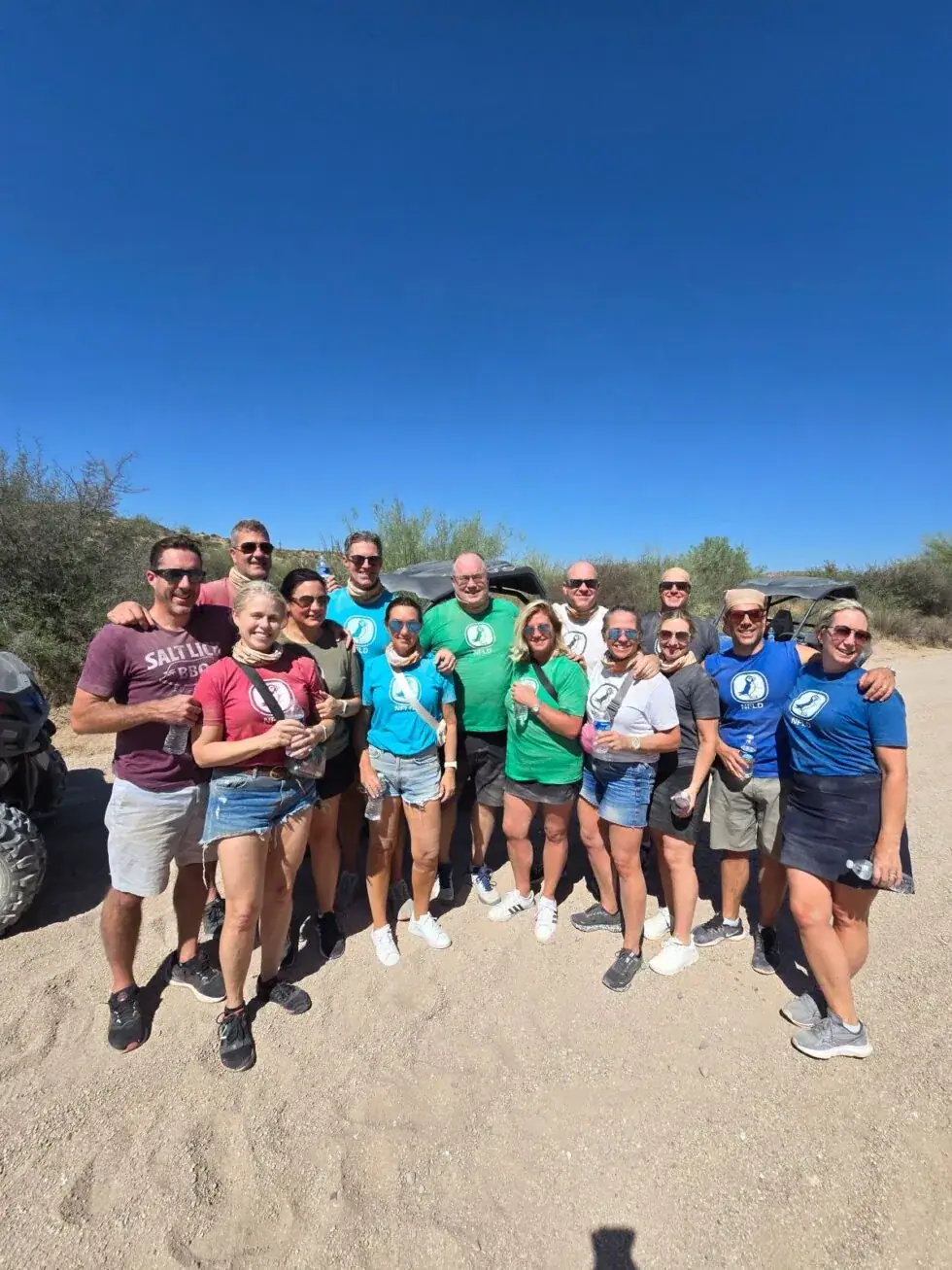 A private VIP tour group ready to ride